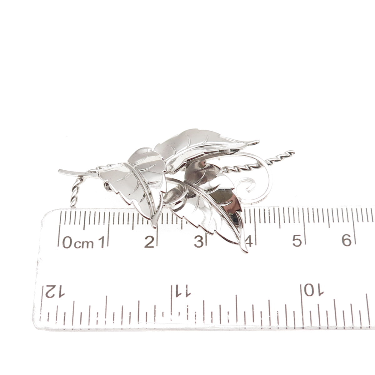 Van Dell 925 Sterling Silver Antique Art Deco Floral Pin Brooch