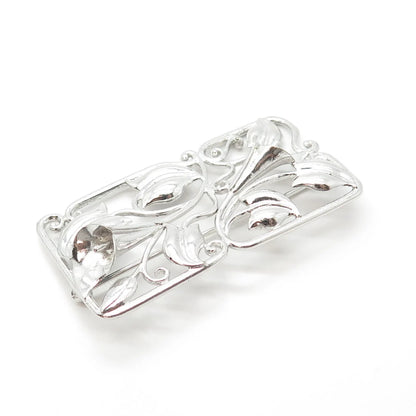 925 Sterling Silver Vintage Bond Boyd Lily Floral Pin Brooch