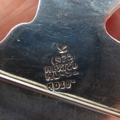 LATON 925 Sterling Silver 2-Tone Vintage Mexico Elephant Pin Brooch