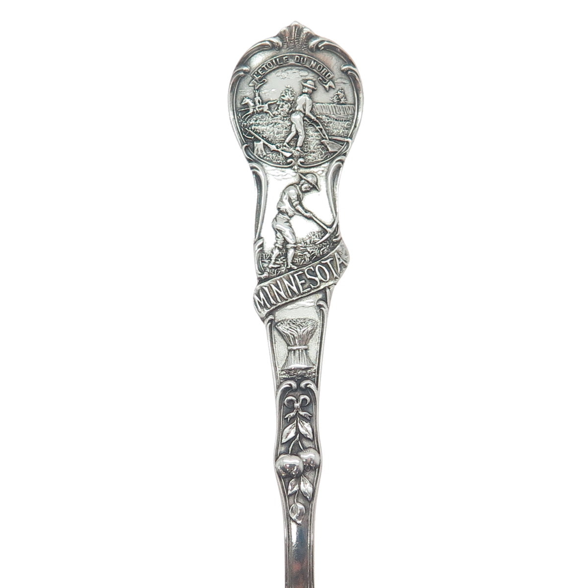 MECHANICS 925 Sterling Silver Antique Minnehaha Falls Minnesota Coffee Spoon