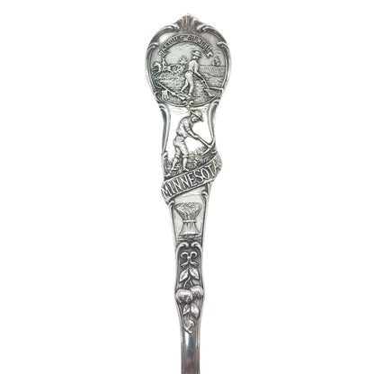 MECHANICS 925 Sterling Silver Antique Minnehaha Falls Minnesota Coffee Spoon