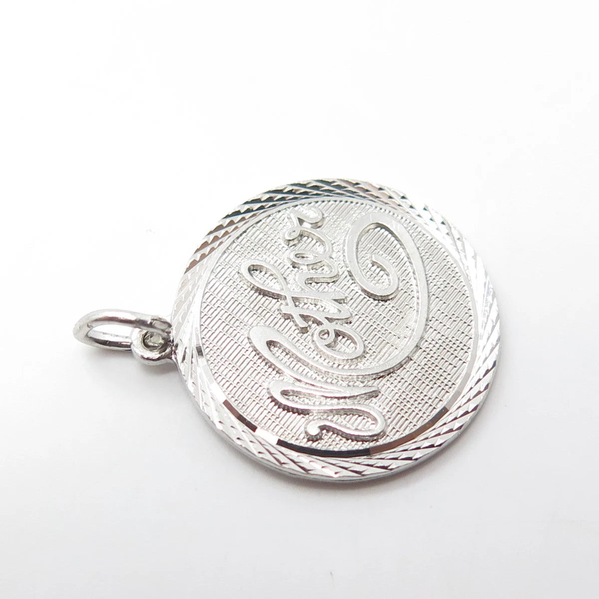 GRIFFITH & SONS 925 Sterling Silver Vintage "Mother" Round Medal Pendant