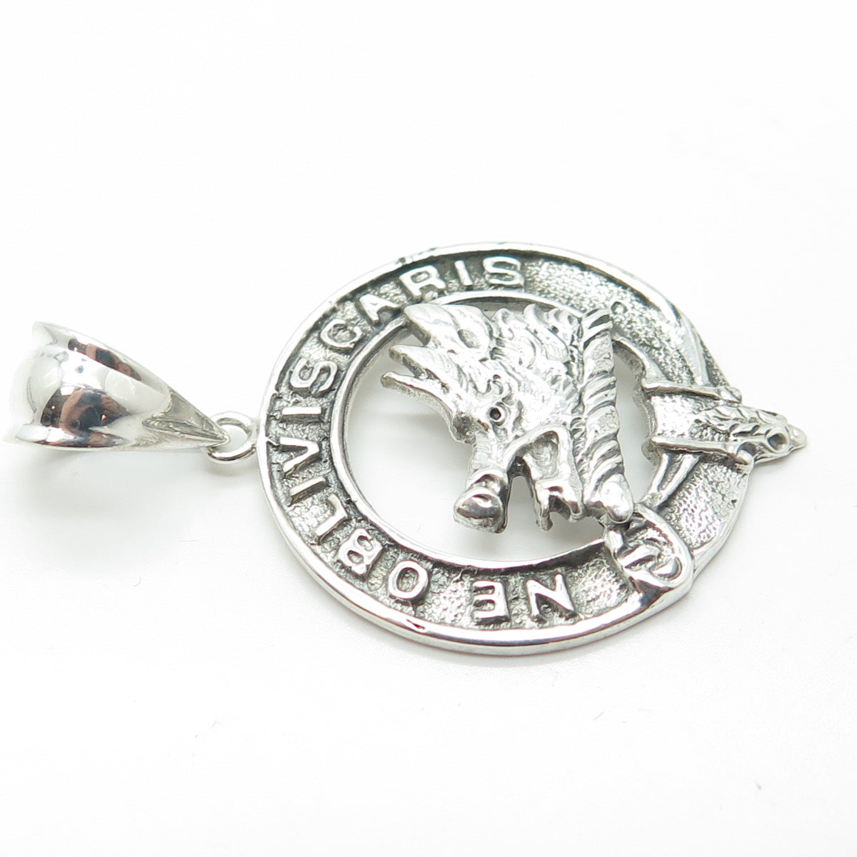 THOMAS KERR EBBUTT Sterling Silver Vintage '68 Edinburgh Ne Obliviscaris Pendant