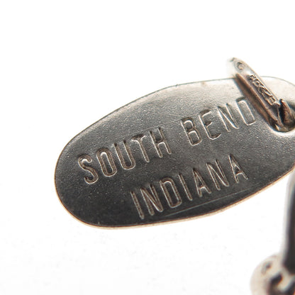 925 Sterling Silver Vintage South Bend Indiana Bowler 3D Mini Charm Pendant