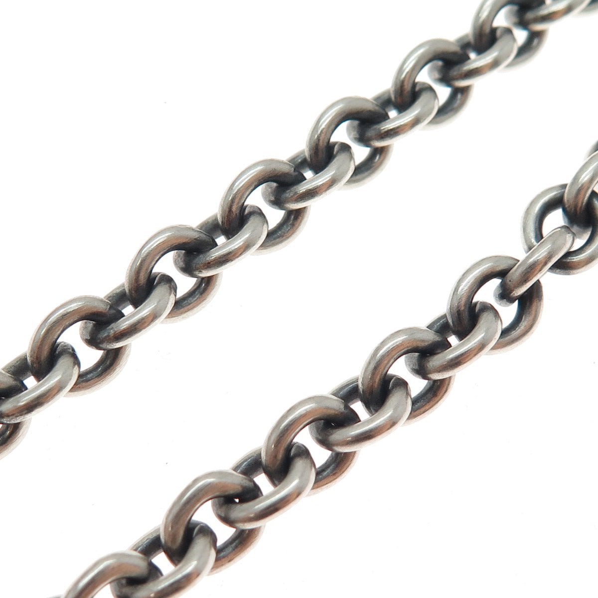 Theo Fennell Sterling Silver Vintage London Aries Zodiac Oxidized Necklace 40"