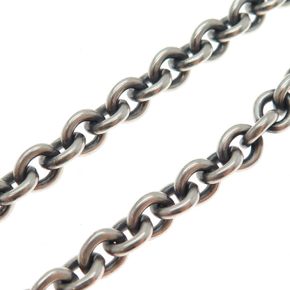 Theo Fennell Sterling Silver Vintage London Aries Zodiac Oxidized Necklace 40"