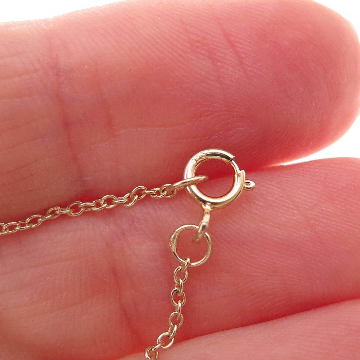925 Sterling Silver Gold Plated Blue & White C Z Cable Chain Necklace 18"