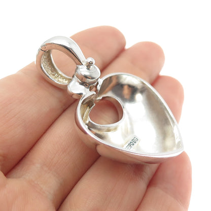 ESPO SIG Joseph Esposito 925 Sterling Silver Vintage Modernist Heart Pendant