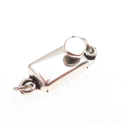 925 Sterling Silver Vintage Mexico Bracelet / Necklace Box Lock Clasp