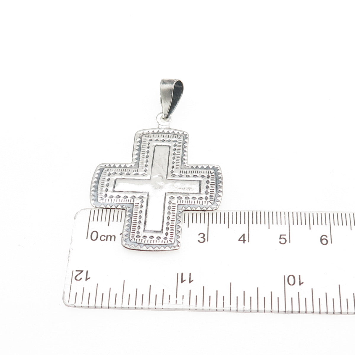 Bayanihan 925 Sterling Silver Vintage Cross Oxidized Pendant