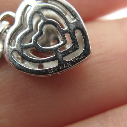 HAN 925 Sterling Silver C Z Heart Pendant