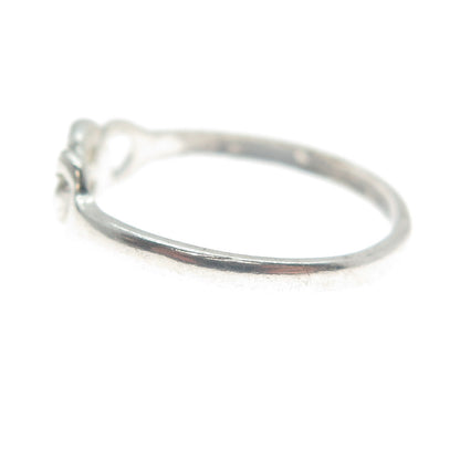 LISA LEE CREATIONS 925 Sterling Silver Vintage Interlocked Circle Ring Size 7