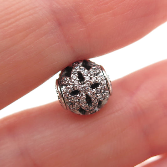 Pandora 925 Sterling Silver C Z Essence Appreciation Slide Bead Charm