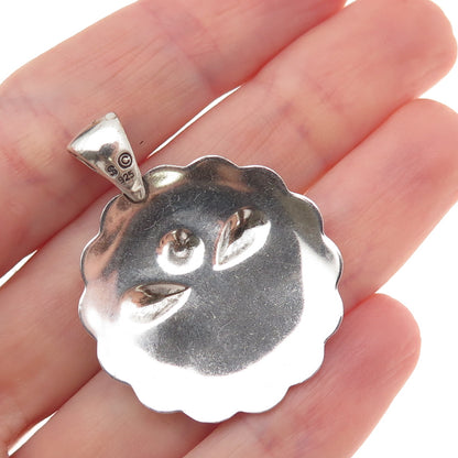 Shube Old Pawn 925 Sterling Silver Vintage Southwestern Angel Concho Pendant