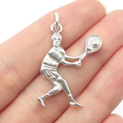 925 Sterling Silver Vintage Mexico Tennis Player Pendant