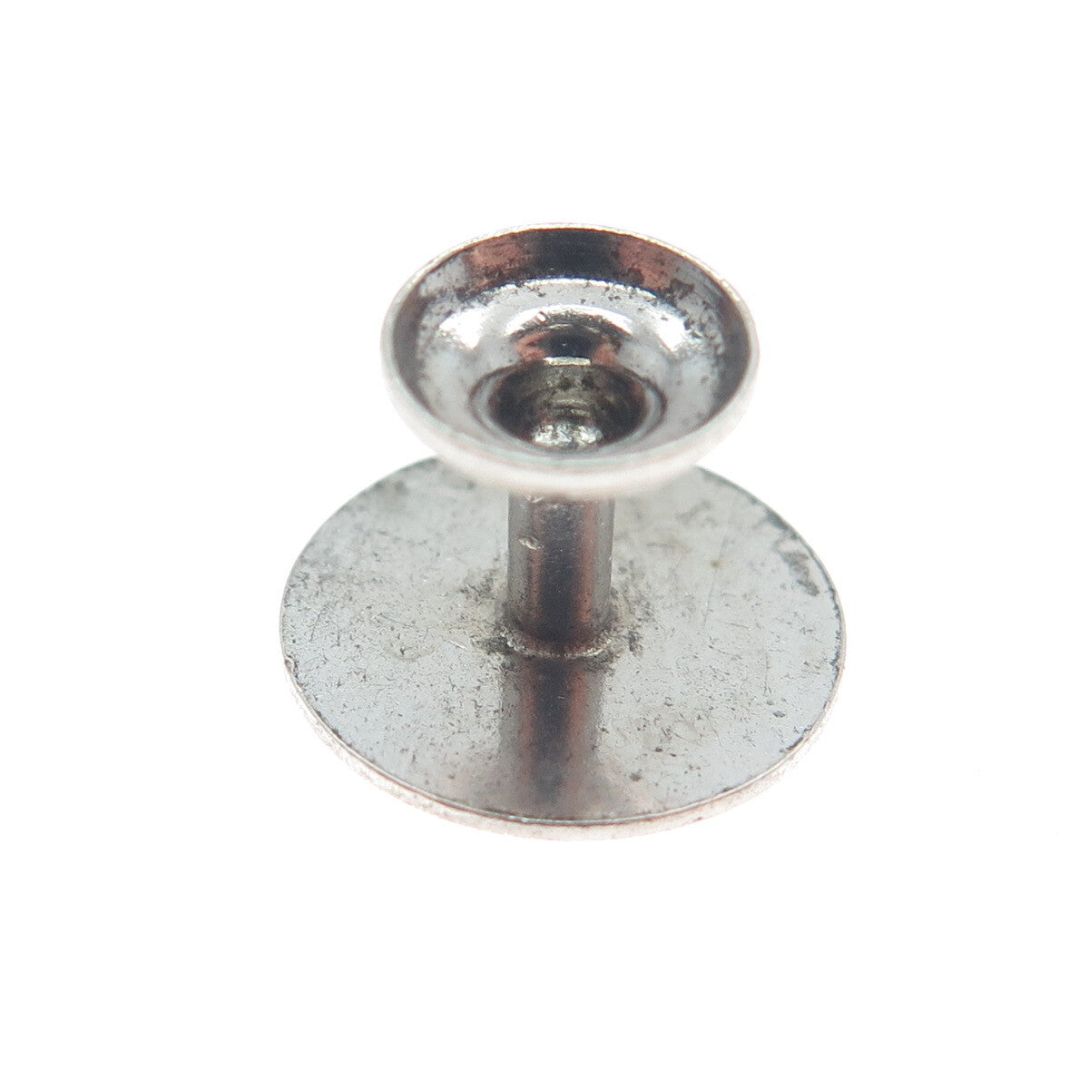 925 Sterling Silver Antique Art Deco Table Minimalist 3D Charm Pendant