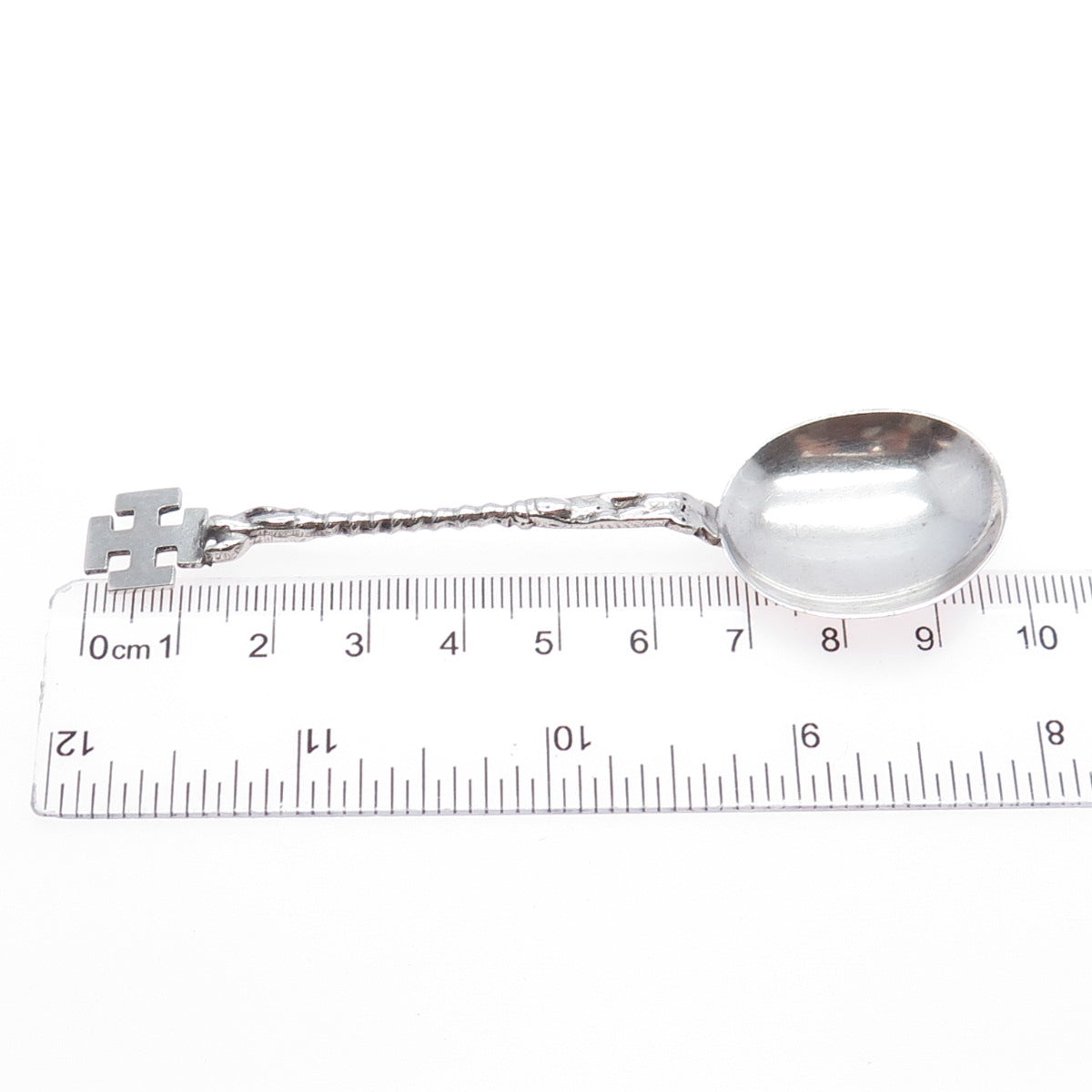 Stokes & Ireland Ltd Sterling Silver Antique 1897 Chester Cross Dessert Spoon