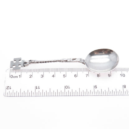 Stokes & Ireland Ltd Sterling Silver Antique 1897 Chester Cross Dessert Spoon