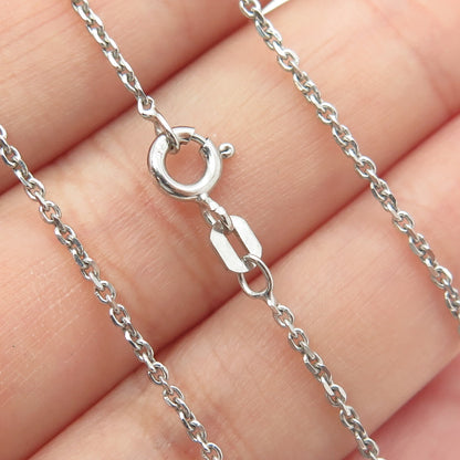 925 Sterling Silver Round-Cut C Z Graduated Drop Cable Chain Necklace 16"