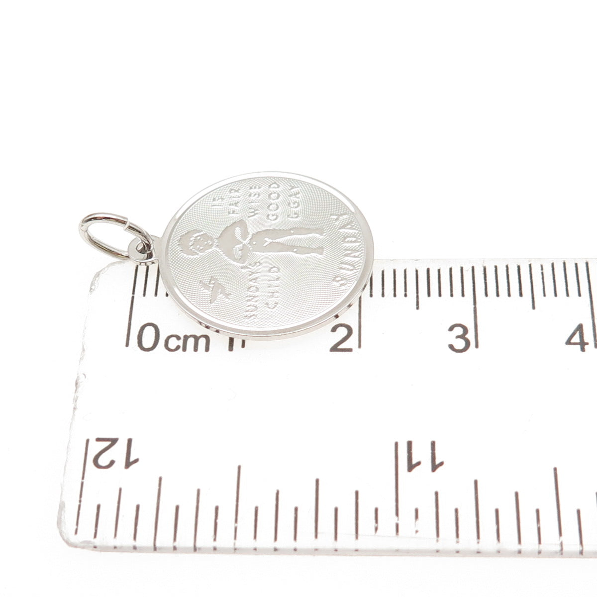 JAY POSON 925 Sterling Silver Vintage Sunday's Child Charm Pendant
