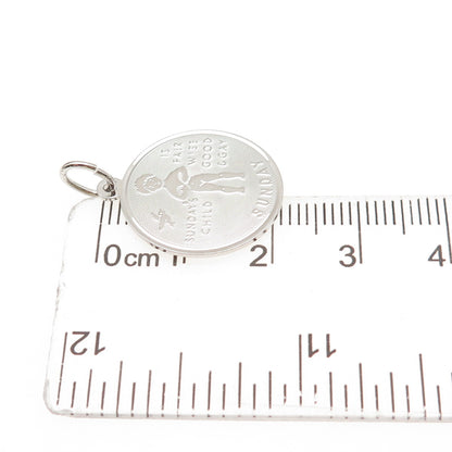 JAY POSON 925 Sterling Silver Vintage Sunday's Child Charm Pendant