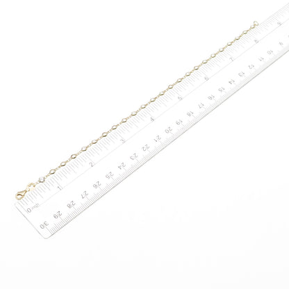 925 Sterling Silver Gold Plated Round-Cut C Z Bracelet 8.25"