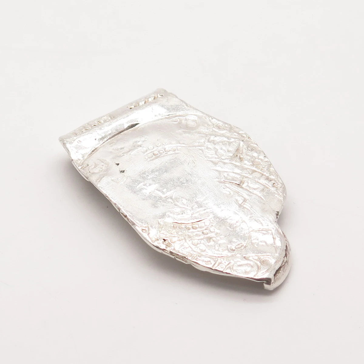 925 Sterling Silver Vintage Abstract Slide Pendant