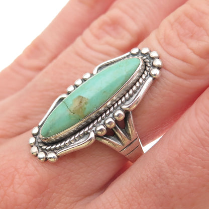 Bell Trading Post Old Pawn 925 Sterling Silver Vintage Turquoise Ring Size 7.25