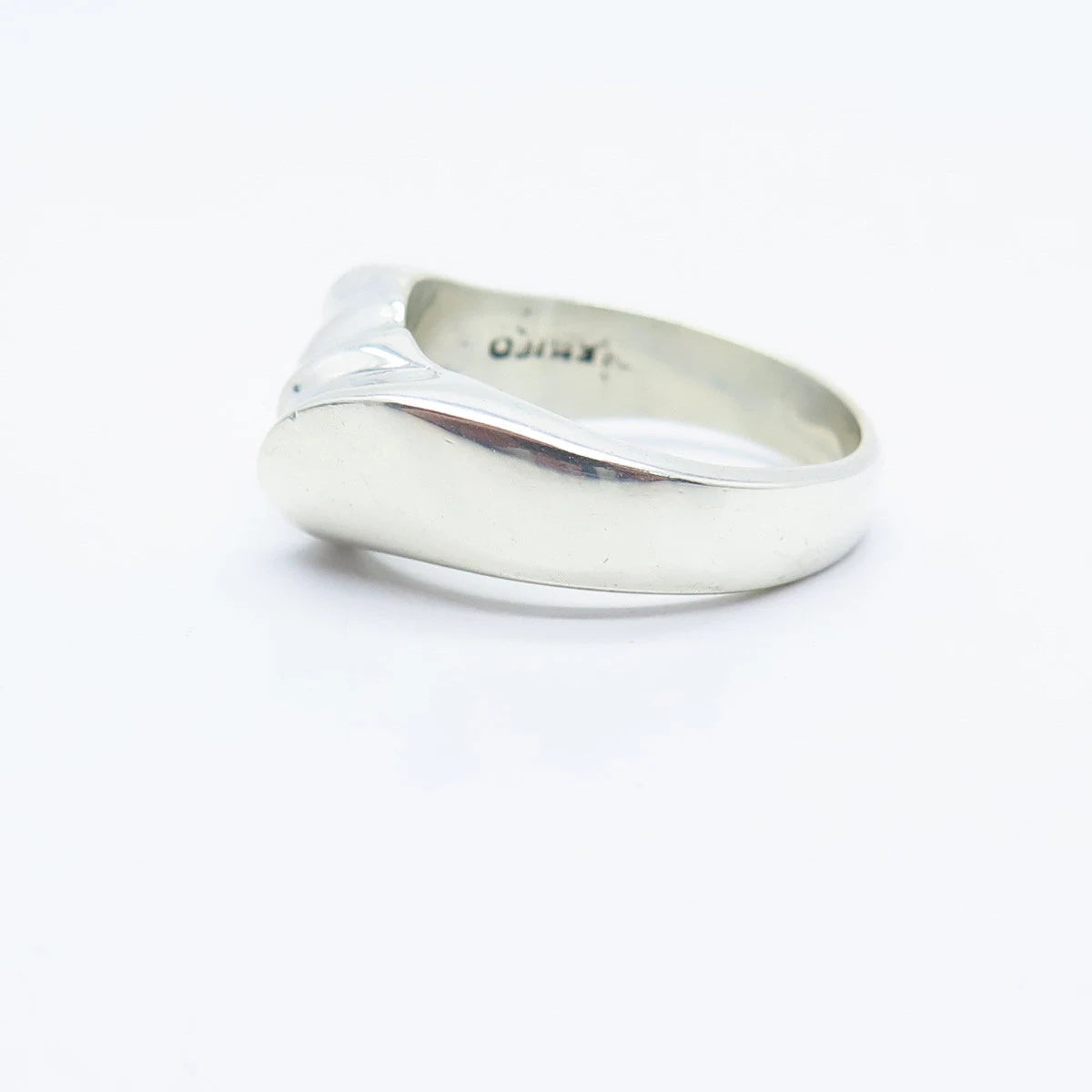 925 Sterling Silver Vintage Mexico Ribbed Ring Size 9