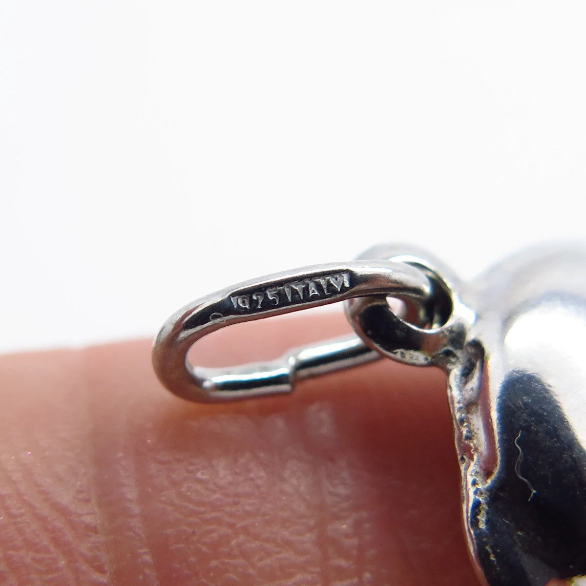 925 Sterling Silver Vintage Italy Friendly Dolphin Charm Pendant