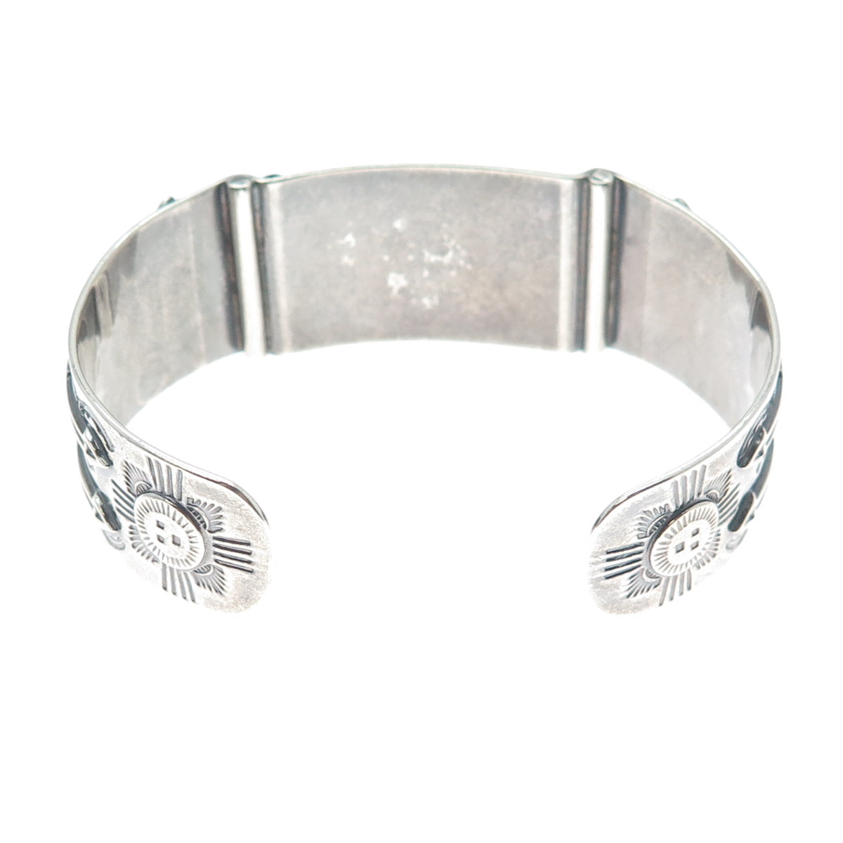 Old Pawn 925 Sterling Silver Vintage Adjustable Watch Band Tribal Bracelet 6.5"