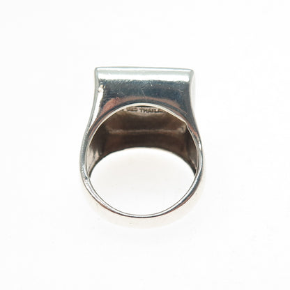CHAPAL ZENRAY 925 Sterling Silver Vintage Modernist Wavy Ring Size 8.25