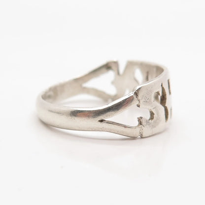 925 Sterling Silver Vintage "SARAH" Personalized Ring Size 13.5