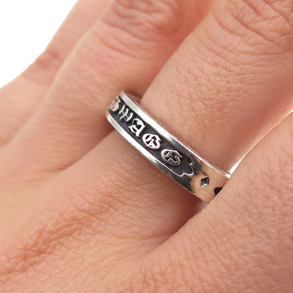 CHULYAKOV NY 925 Sterling Silver Swagg Oxidized Band Ring Size 7.75