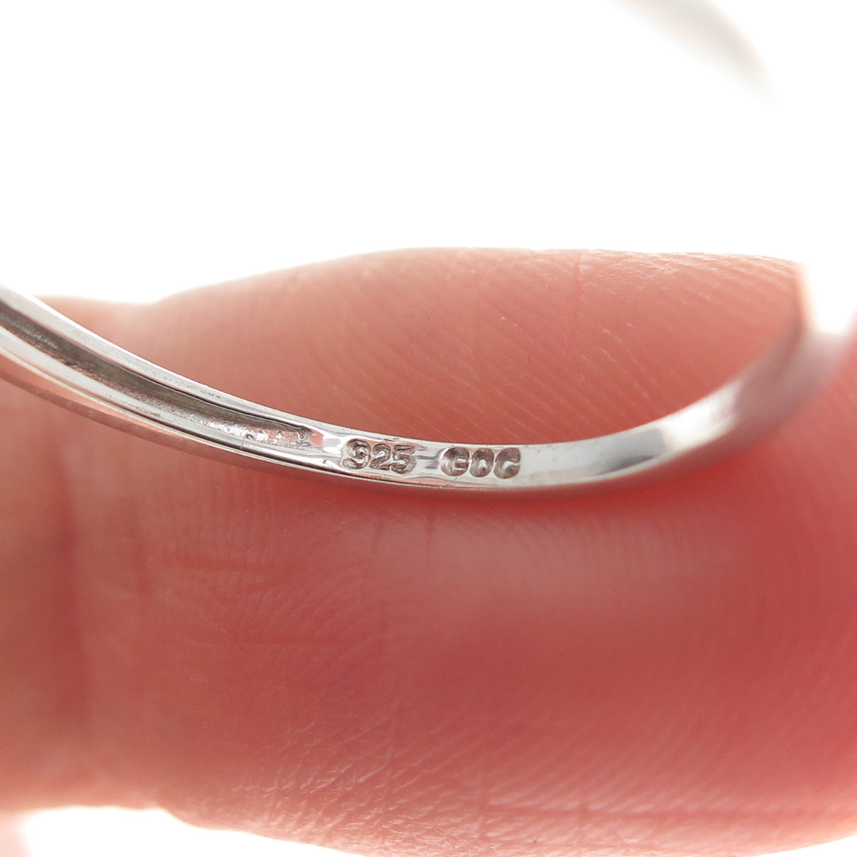 GDC Fine Jewelry 925 Sterling Silver Real Diamond Promise Ring Size 9.25