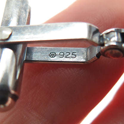 925 Sterling Silver Vintage Modernist Desert Oxidized Cufflinks