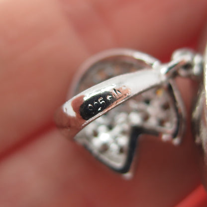 925 Sterling Silver Round-Cut Canary Black & Red C Z Pacman Pendant