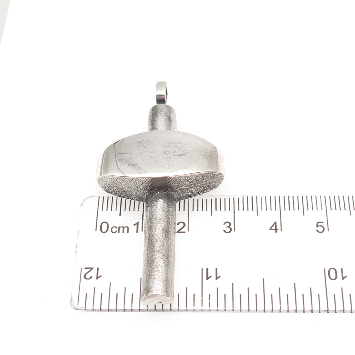 925 Sterling Silver Vintage Modernist Cross Oxidized Pendant