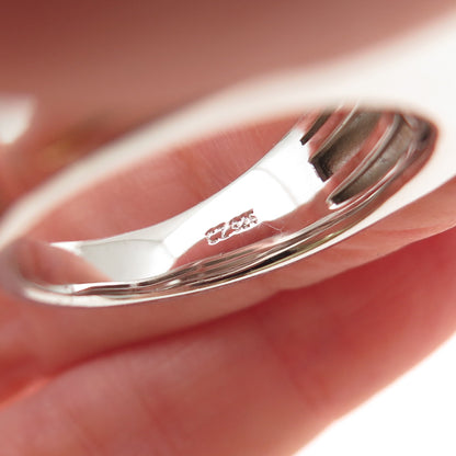 925 Sterling Silver Round-Cut C Z Signet Ring Size 9.25