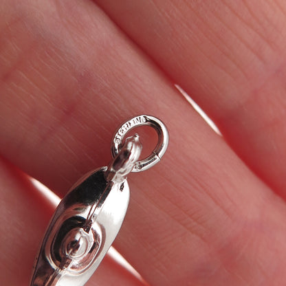 AE Art's Elegance 925 Sterling Silver Vintage Aladdin Lamp 3D Mini Charm Pendant
