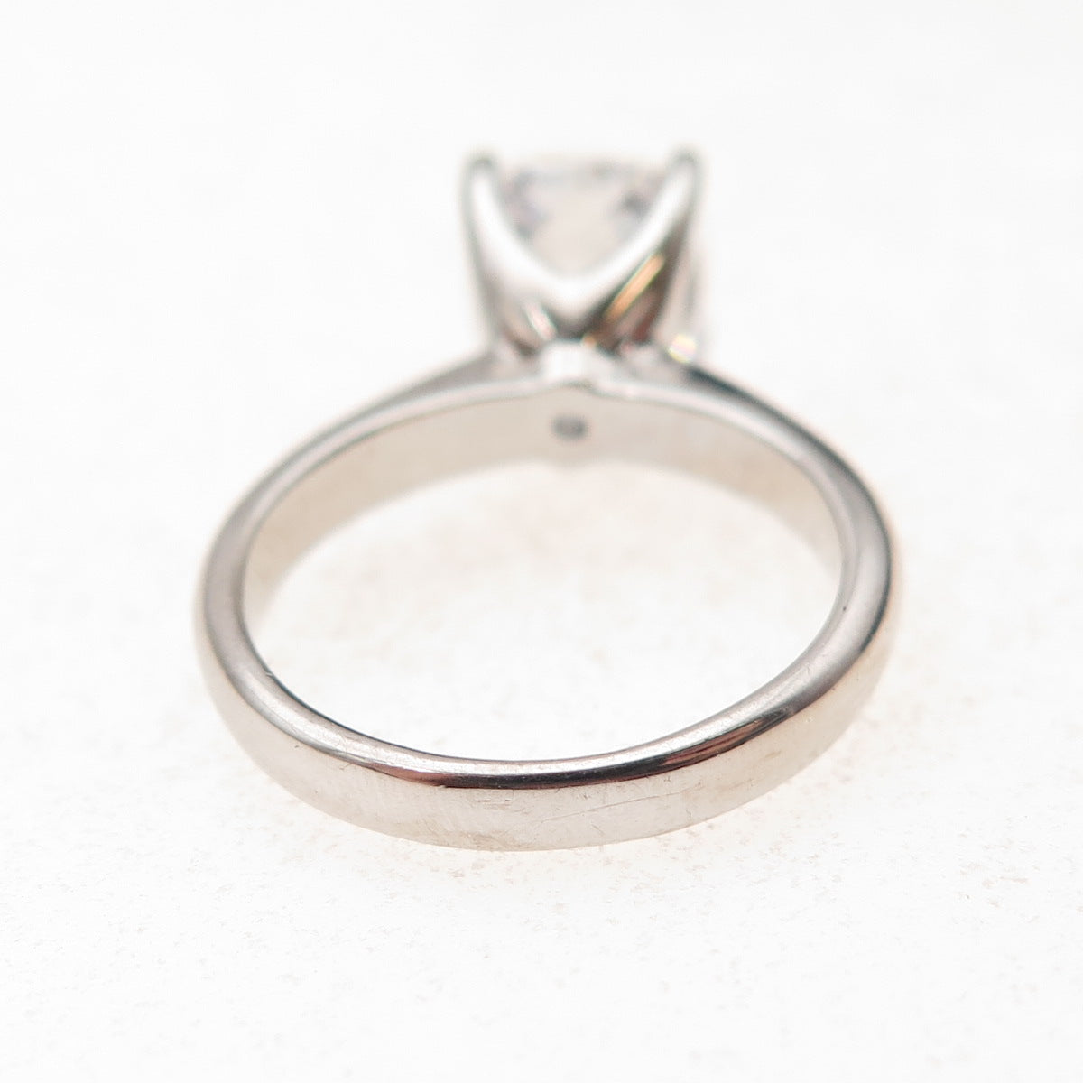 925 Sterling Silver Cushion-Cut C Z Engagement Ring Size 5