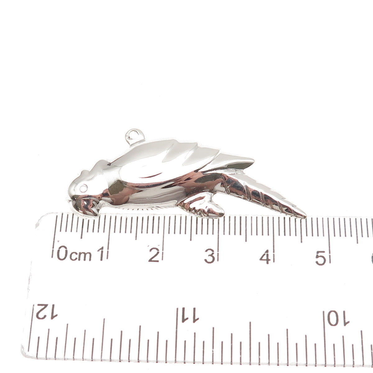 925 Sterling Silver Vintage Parrot Bird Charm Pendant