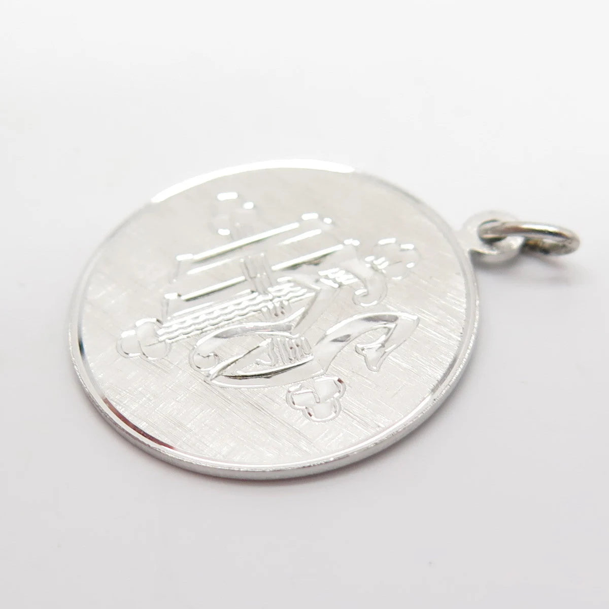 925 Sterling Silver Vintage Griffith & Sons Co Striped Pendant