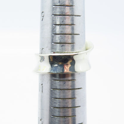925 Sterling Silver Vintage Mexico Modernist Overlap Ring Size 10.75