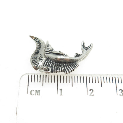 PACIFIC JEWELRY Sterling Silver Vintage Virginia Beach Swordfish Charm Pendant