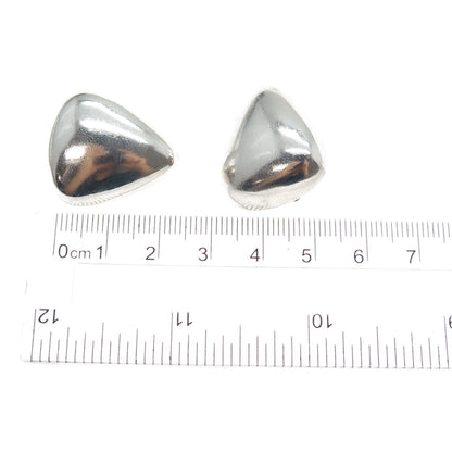 ZINA 925 Sterling Silver Vintage Modernist Clip On Earrings