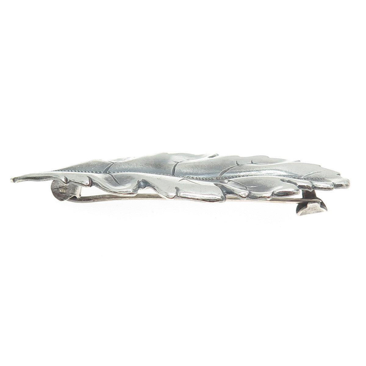 835 Silver Antique Art Deco Leaf Pin Brooch