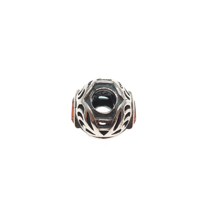 CHAMILIA 925 Sterling Silver Marquise-Cut Orange Crystal Slide Bead Charm