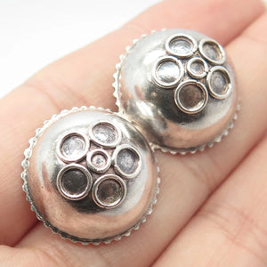 925 Sterling Silver Vintage Multi-Circle Button Pin Brooch