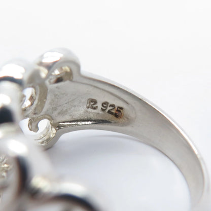925 Sterling Silver Vintage Swirl Ring Size 6.25